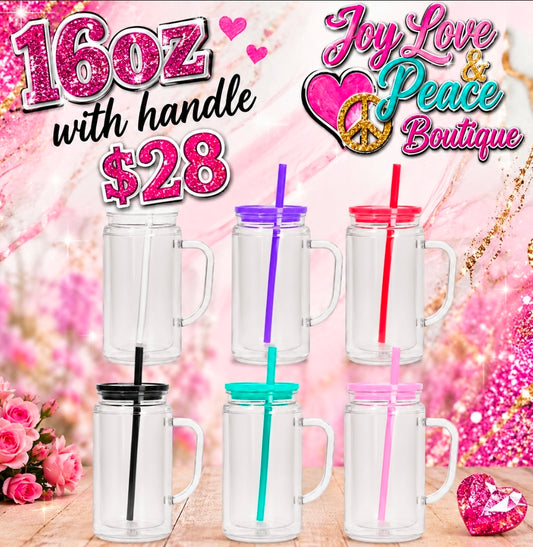 16oz with Handle Snowglobe